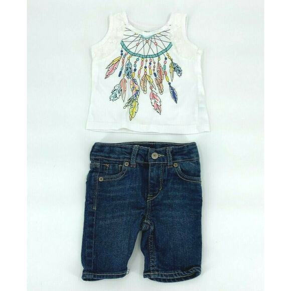 Kidgets Levi’s Girl’s Short/Tank Top Outfit Kid’s Toddler Size 2T - Picture 1 of 10